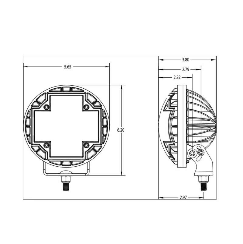 ARB Nacho 5.75in Offroad TM5 Combo White LED Light Set thumbnail 5