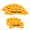 MGP 4 Caliper Covers Engraved Front Pontiac Rear Gxp Yellow Finish Black Char 2008 Pontiac G8 thumbnail 8