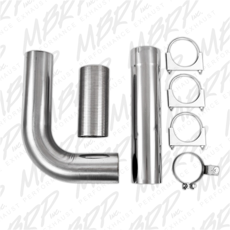MBRP Universal Full Size Pickup Single Stack 5in Kit AL thumbnail 7