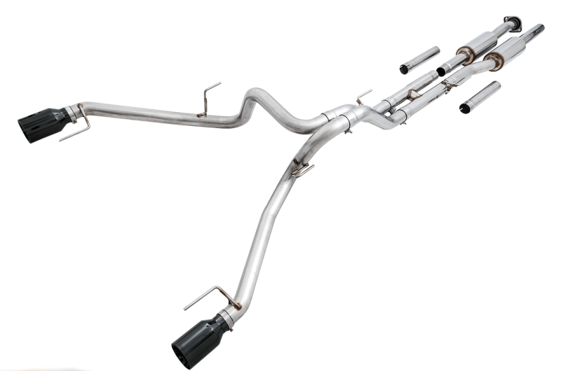 AWE Tuning 2017+ Ford Raptor 0 FG Performance Exhaust System - w/ Diamond Black Tips thumbnail 8