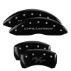 MGP 4 Caliper Covers Engraved Front Block/Challenger Engraved Rear Vintage Style/RT Blk fnsh slvr ch thumbnail 8