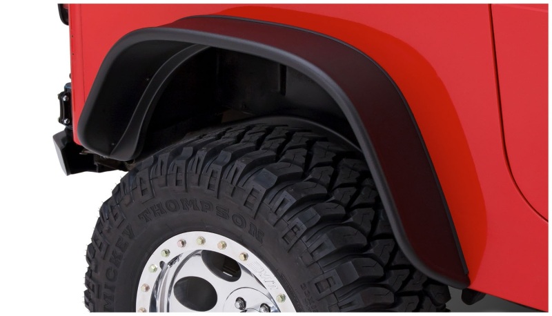 87-95 Jeep Wrangler Flat Style Flares 4pc Excludes Renegade - Black - Image 8