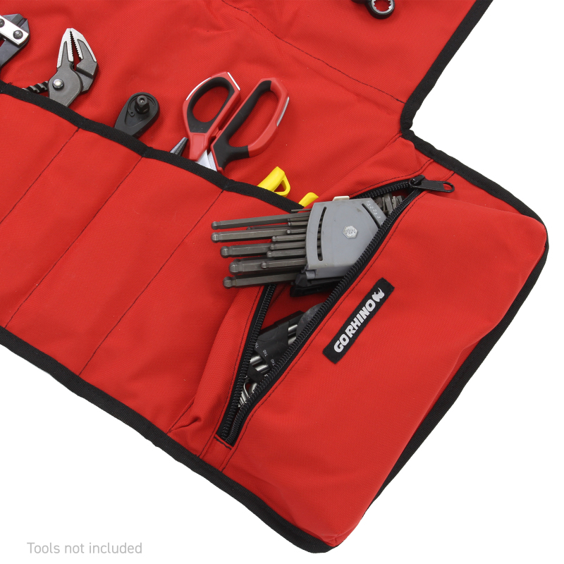 Go Rhino XVenture Gear Tool Roll Large (7x7in. Closed) 12oz Waxed Canvas - Black thumbnail 5