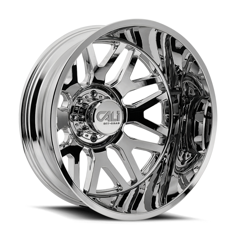 Cali Off-Road 9115D Invader Dually 22x8.25 / 8x165.1 BP / -192mm Offset / 121.3mm Hub Chrome Wheel
