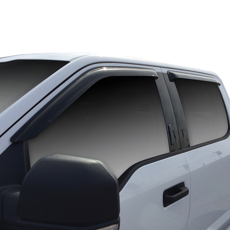 Westin 2015-2018 Ford F-150 SuperCrew Wade Slim Wind Deflector 4pc - Smoke thumbnail 5