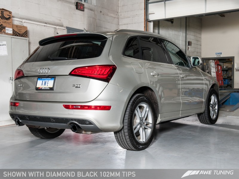 AWE Tuning Audi 8R Q5 3.0T Touring Edition Exhaust Dual Outlet Diamond Black Tips thumbnail 8