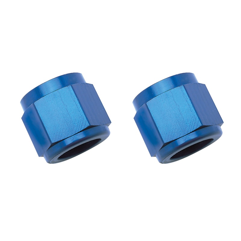 Russell Performance -6 AN Tube Nuts 3/8in dia. (Blue) (2 pcs.) thumbnail 8