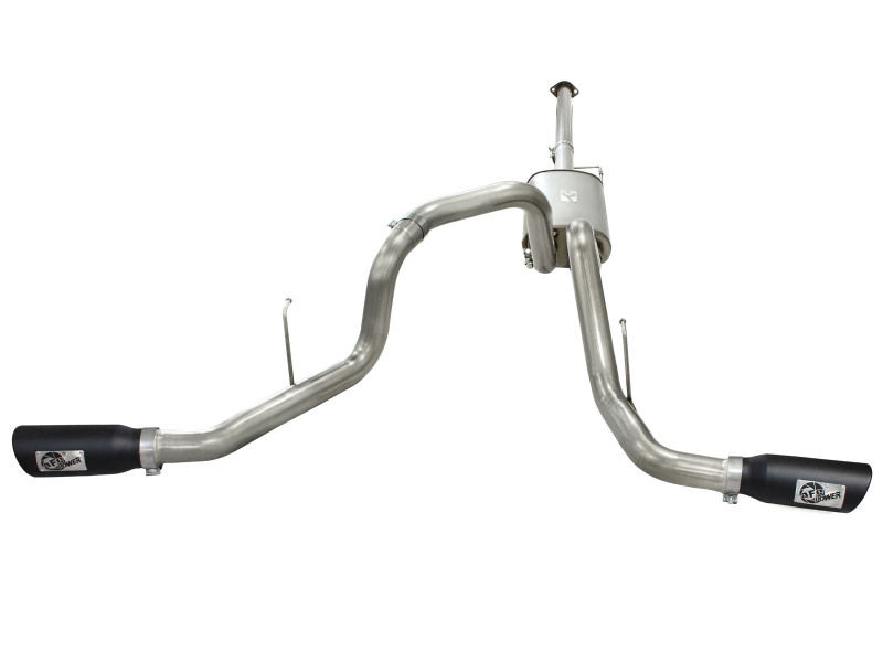 aFe MACH Force XP Exhaust 3in SS Dual Side Exit CB w/ Black Tips 11-14 Ford F150 EcoBoost V6-3.5L TT thumbnail 9