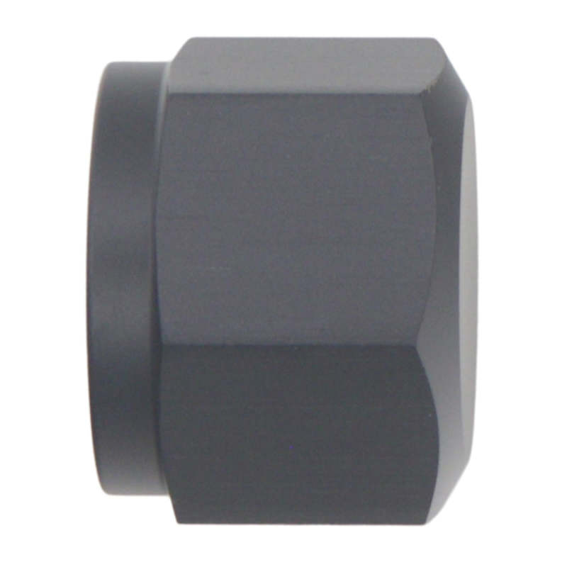 DeatschWerks 10AN Female Flare Cap - Anodized Matte Black thumbnail 2