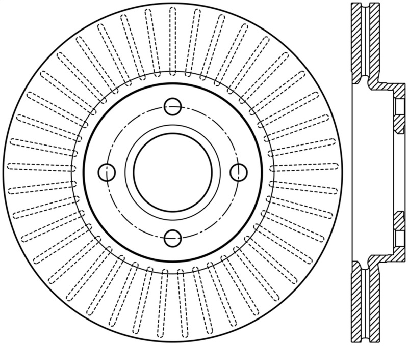 StopTech 2014 Ford Fiesta Left Front Disc Slotted Brake Rotor thumbnail 2