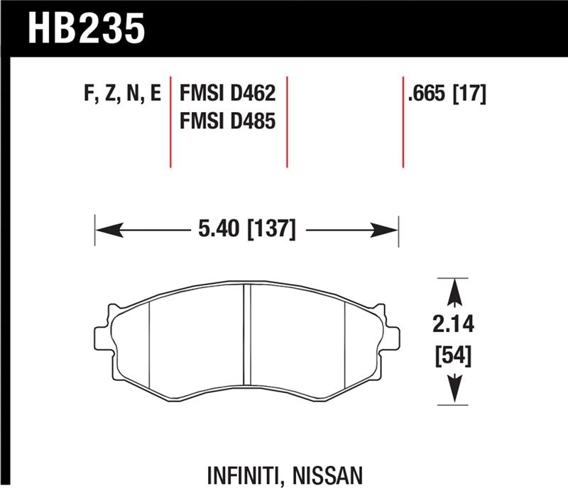 HAWK HPS Brake Pad Sets