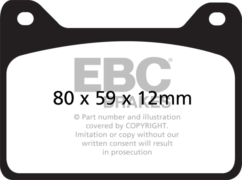 EBC Brakes Yellowstuff Performance Brake Pads thumbnail 2