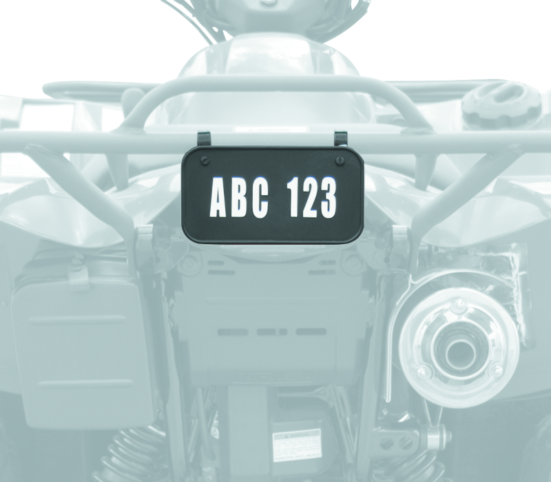 Quadboss ATV License Plate Kit - Black thumbnail 2