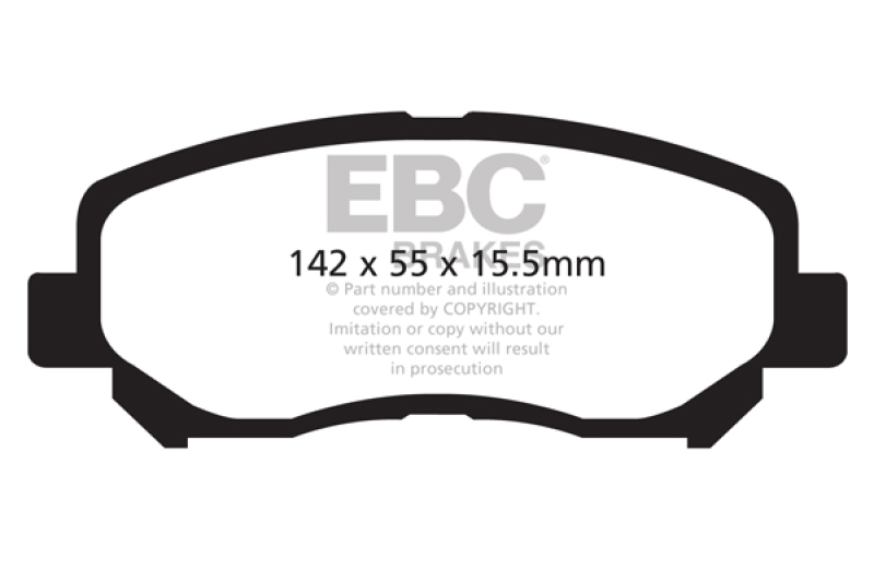 EBC 12+ Mazda CX-5 2 Redstuff Front Brake Pads thumbnail 3
