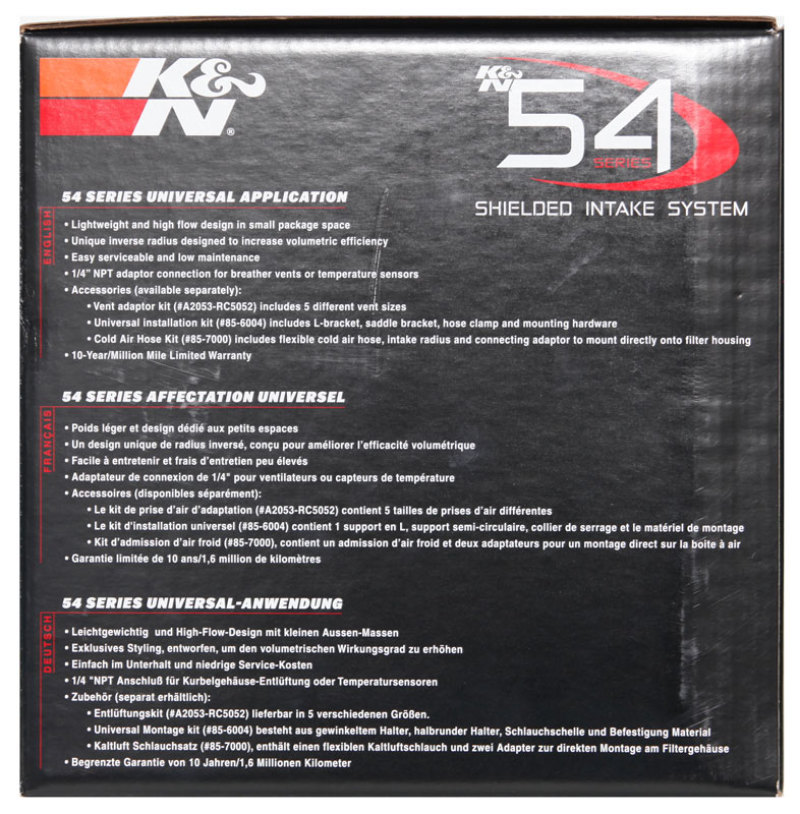 K&N Orion Universal Air Cleaner Assembly thumbnail 6