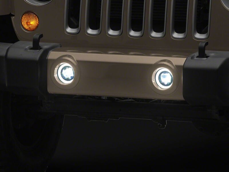 Raxiom 07-18 Jeep Wrangler JK V2 LED Switchback Fog Lights with Amber Turn Signal and Halo Rings thumbnail 8