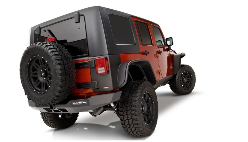 07-18 Jeep Wrangler Unlimited Flat Style Flares 4pc 4-Door Sport Utility Only - Black - Image 10