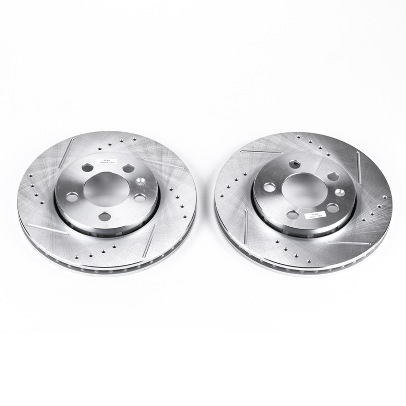Power Stop 00-06 Audi TT Quattro Rear Evolution Drilled & Slotted Rotors - Pair thumbnail 2