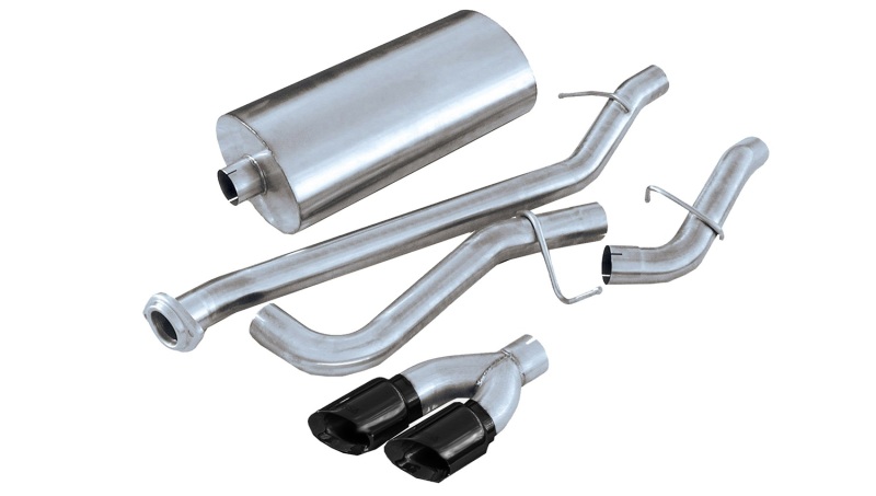 Corsa 1999-2006 GMC Sierra 4.8L V8 3in Cat-Back Single Side w Twin 4in Black Pro-Series Tips thumbnail 5