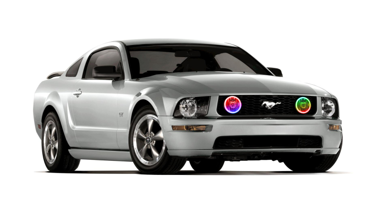 Oracle Ford Mustang GT 05-09 LED Fog Halo Kit - ColorSHIFT thumbnail 8