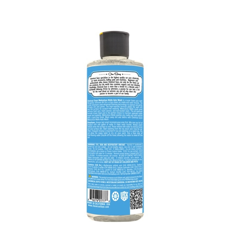 Chemical Guys Meticulous Matte Auto Wash Satin-Matte Finish - 16oz