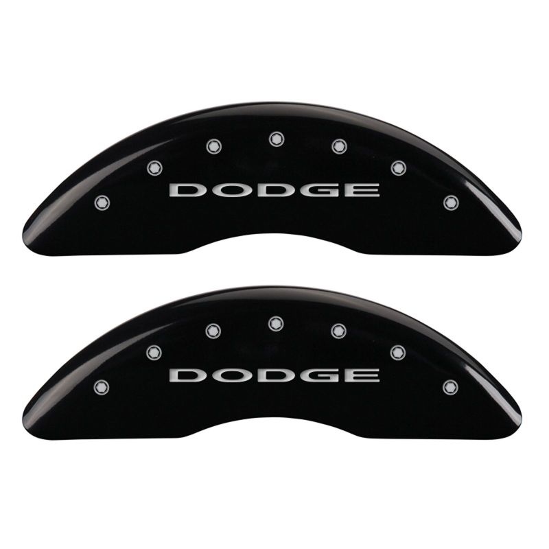 MGP 4 Caliper Covers Engraved Front & Rear With out stripes/Dodge Black finish silver ch thumbnail 4