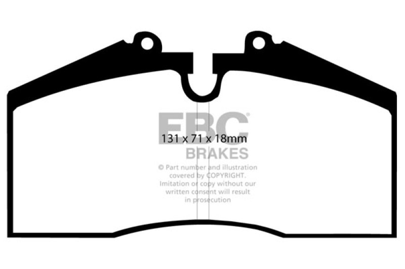 EBC 96-98 Porsche 911 (993) 3.6 Carrera 4S Yellowstuff Rear Brake Pads thumbnail 6