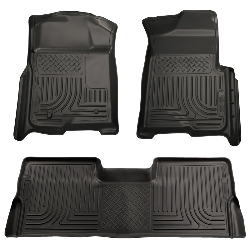 Husky Liners 08-10 Ford SD Crew Cab WeatherBeater Combo Black Floor Liners (w/o Manual Trans Case) thumbnail 3