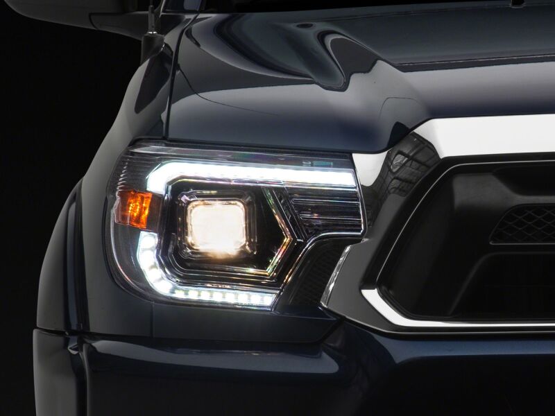 Raxiom 12-15 Toyota Tacoma Axial Series Switchback Projector Headlights- Chrome- Clear Lens thumbnail 9
