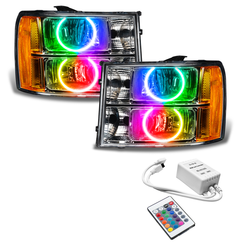 Oracle 07-13 GMC Sierra SMD HL - Round Ring Design - ColorSHIFT w/ Simple Controller thumbnail 4