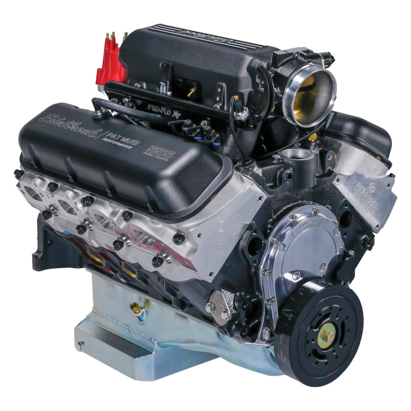 Edelbrock Musi 555 C.I.D. 697 HP Pro-Flo 4 Long Block Crate Engines 49557 Engine, Edelbrock/Musi XT EFI, Big-Block Chevy, and 643 TQ, Engine, Each thumbnail 4
