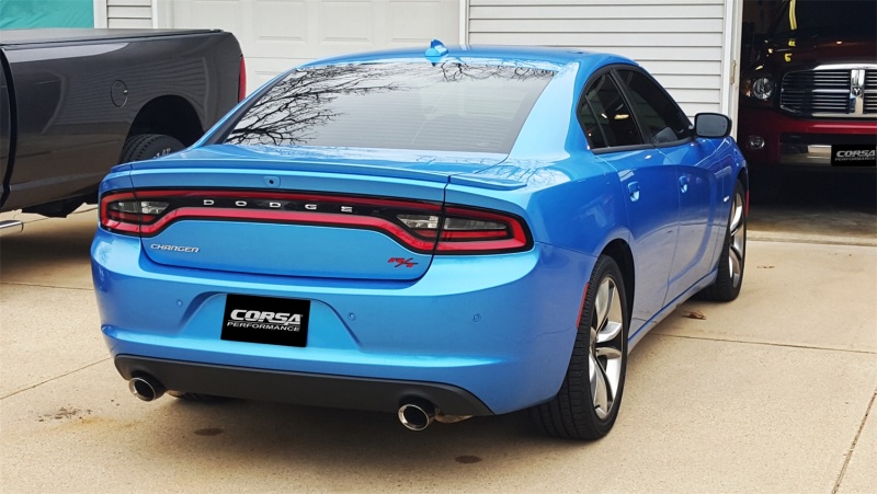 Corsa 2015-2016 Dodge Charger R/T w/ Pursuit Valance 2.5in Inlet / 4in Outlet Polished Tip Kit thumbnail 7
