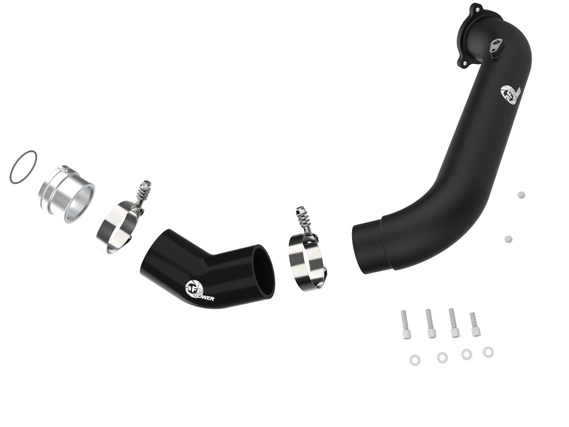 BladeRunner 2-3/4 IN Aluminum Hot Charge Pipe Black
