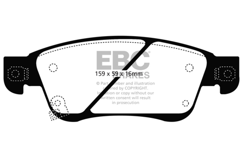 EBC 07-08 Infiniti G35 3.5 Sport Bluestuff Front Brake Pads thumbnail 5