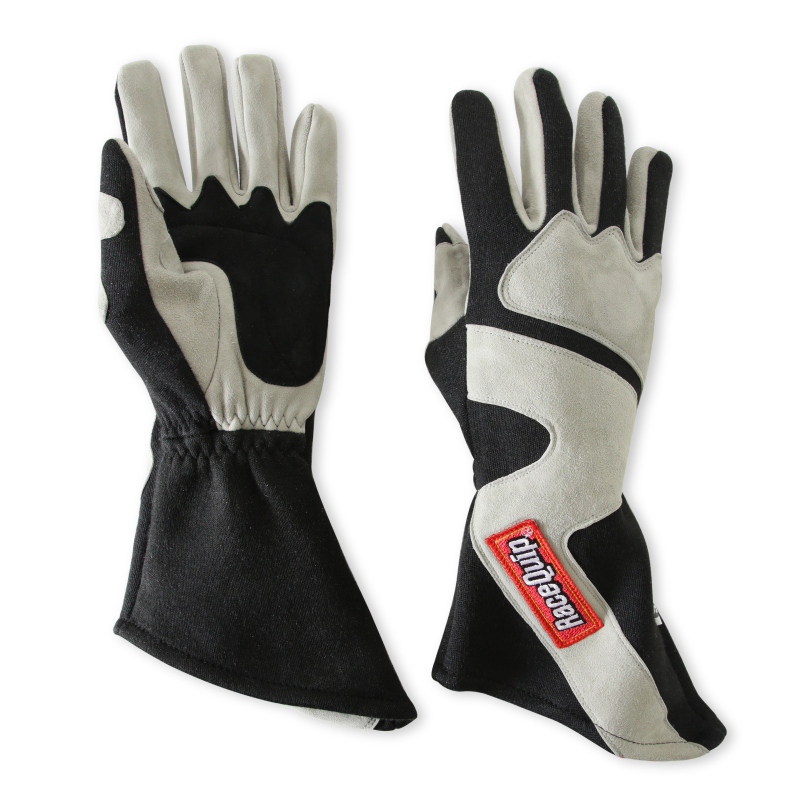 RaceQuip SFI-5 Gray/Black Large Long Angle Cut Glove thumbnail 5