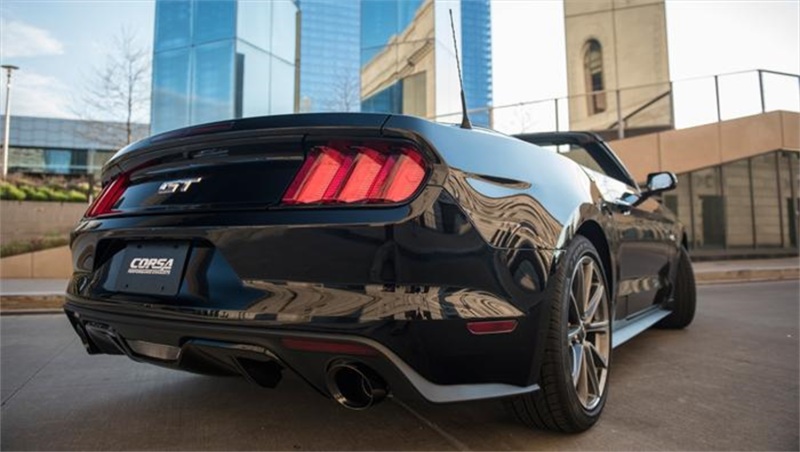 Corsa 2015-2017 Ford Mustang GT Convertible 5.0L V8 Black Sport Cat-Back Dual Rear Exit thumbnail 9