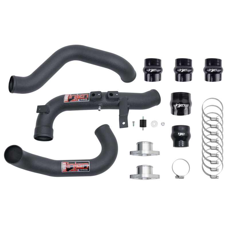 Injen 22-23 Honda/Acura Civic/Si/Integra 1.5L Turbo Aluminum Intercooler Pipe Kit - Wrinkle Black thumbnail 9