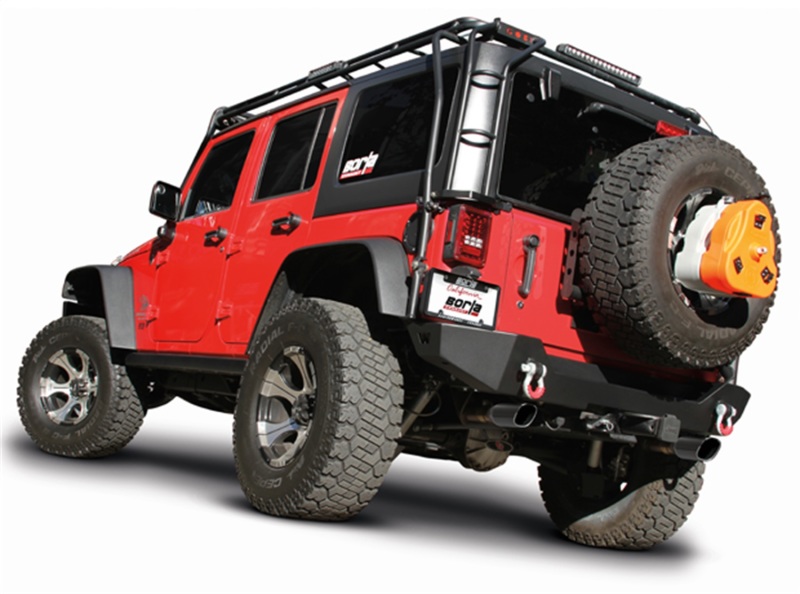 Borla 12-16 Jeep Wrangler 3.6L AT/MT 4DR 4WD S SQ RL AC SR 2.5in 2in TIP 3.5inx3.28in Black Chrome thumbnail 7