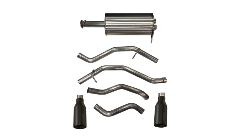 Corsa 2019-24 Ram 1500 5.7L Crew Cab w/ 57in or 76in Bed Cat-Back Dual Rr Exit 5in Blk Cerakote Tips thumbnail 2