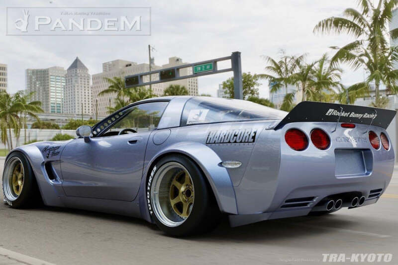 GReddy Pandem 97-04 Chevrolet Corvette C5 Fastback Coupe Rocket Bunny Full Widebody Aero Kit w/ Wing thumbnail 5