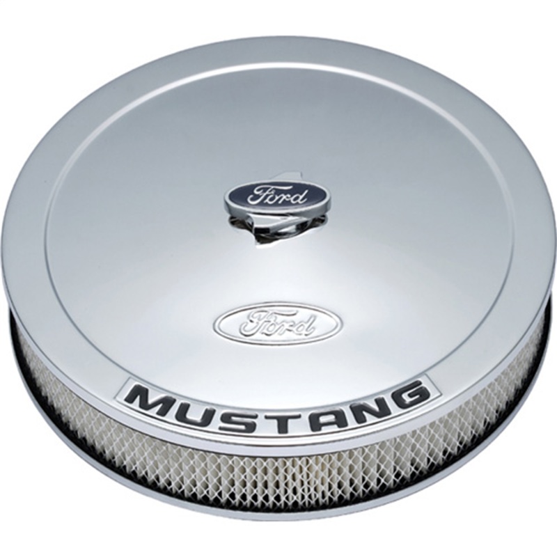 Air Cleaner Kit: Chrome, Ford Mustang Emblem
Air Cleaner Kit