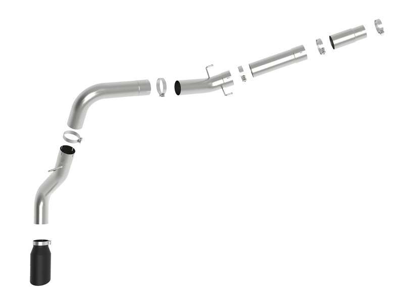 aFe Large-Bore HD 5in 409SS DPF-Back Exhaust System w/Black Tip 19-20 Ram Diesel Trucks L6-6.7L (td) thumbnail 7