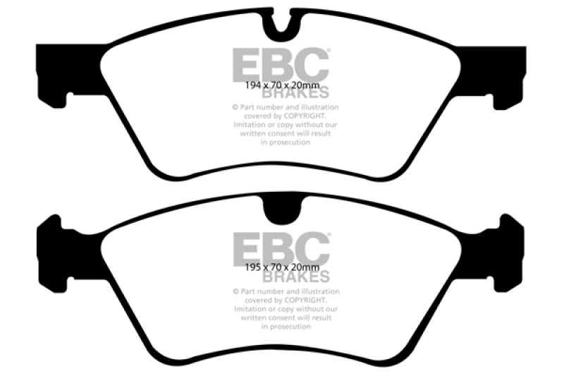 EBC 06 Mercedes-Benz E500 5.0 4-Matic Ultimax2 Front Brake Pads thumbnail 3