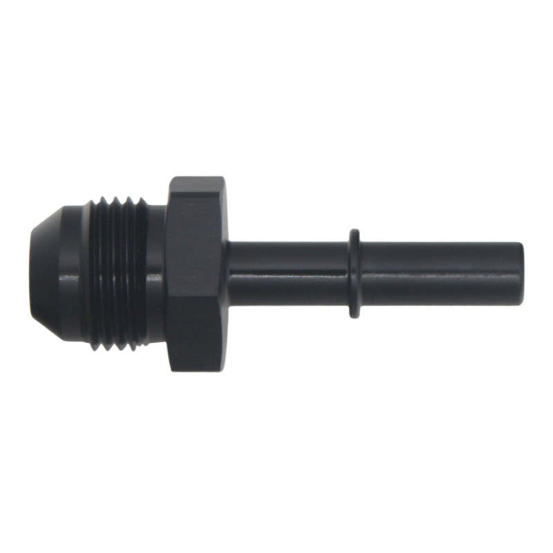 DeatschWerks 8AN Male Flare to 5/16in Male EFI Quick Connect Adapter - Anodized Matte Black thumbnail 2