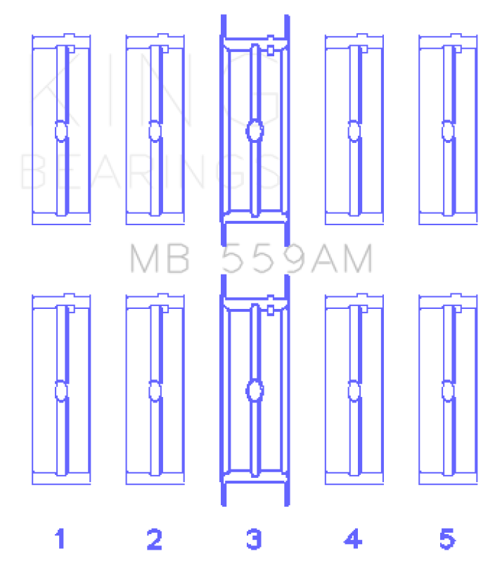 King Engine Bearings Ford 330/352/360/390/410/428 Engine Main Bearing Set thumbnail 5