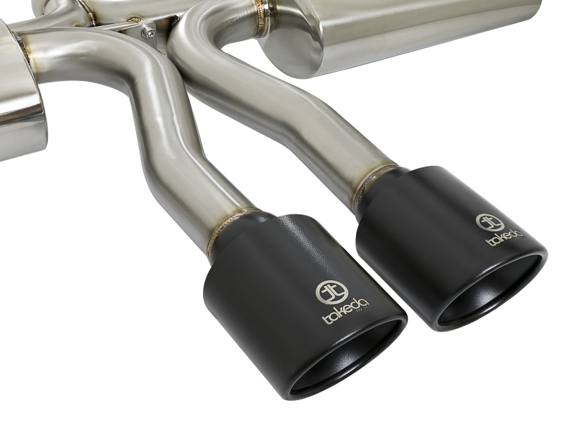 aFe Takeda 3in 304 SS Cat-Back Exhaust System w/ Black Tips 2017+ Honda Civic Si (4dr) I4 1.5L (t) thumbnail 4