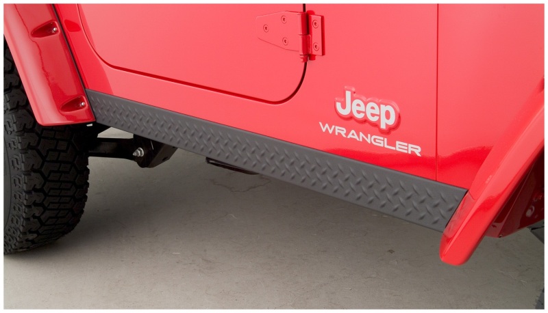 97-06 Jeep Wrangler Trail Armor Side Rocker Panels - Black - Image 4