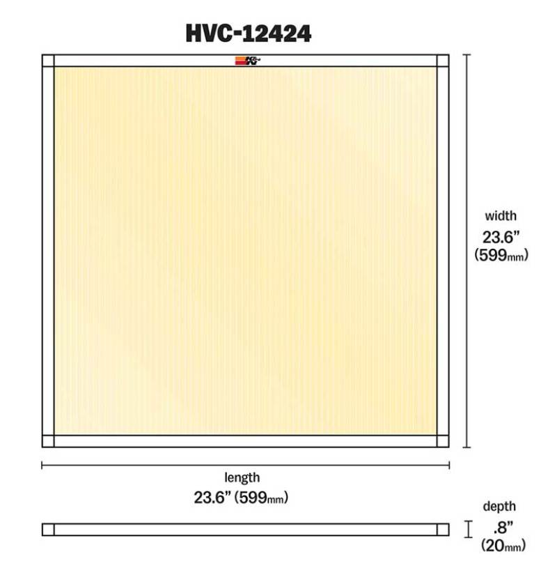 K&N HVAC Filter - 24 x 24 x 1 thumbnail 4