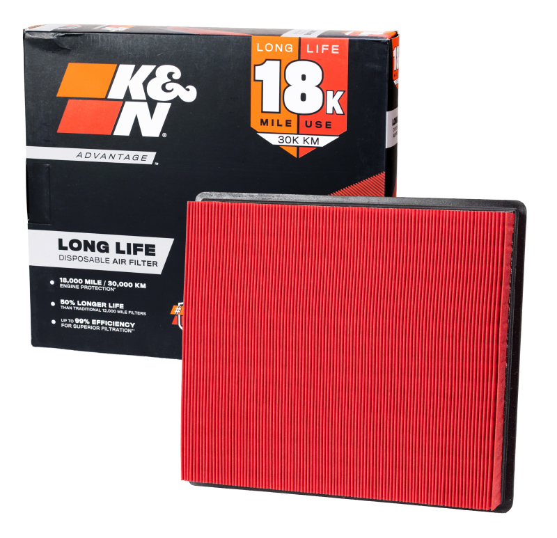 K&N Advantage Air Filter 18K Miles Cadillac XTS V6-3.6L F/I 2013-2018 thumbnail 2