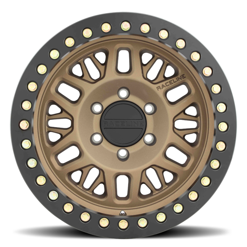 Raceline RT951B Ryno 17x9in/8x165.1 BP/-12mm Offset/130.81mm Bore - Bronze & BLK Ring Beadlock Wheel thumbnail 3